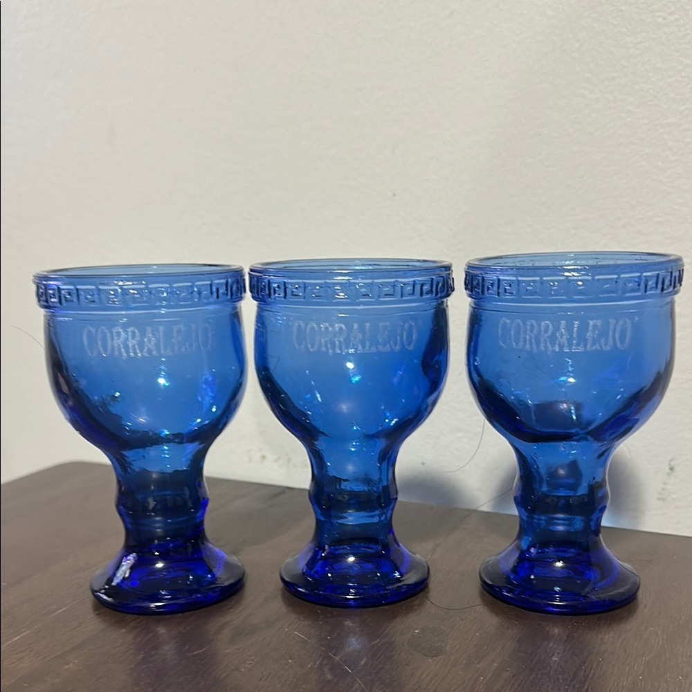 Corral Blue Glass Goblets Set tequila correlejo